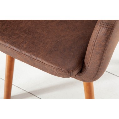 Krzesło Supreme z mikrofibry vintage grau / 40419