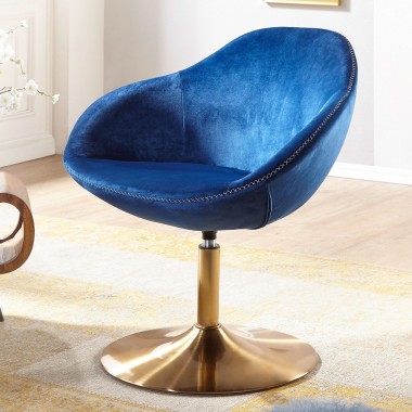 Fotel obrotowy SARIN niebieski aksamit