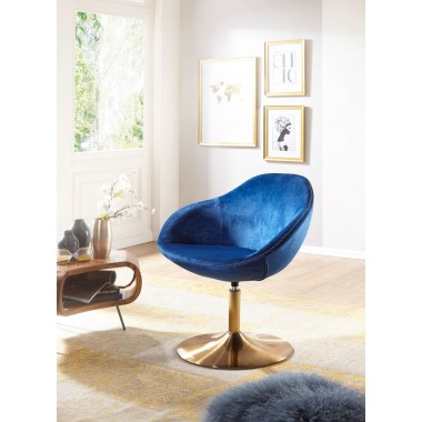 Fotel obrotowy SARIN niebieski aksamit