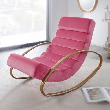 Leżak relaksacyjny różowy aksamit Relaxliege