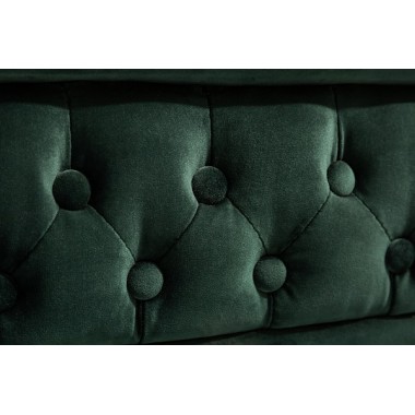 Sofa Modern barcok Chesterfield 3 osobowa szary aksamit / 40482