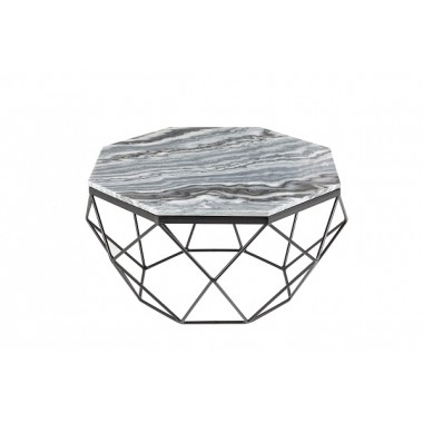 Stolik kawowy Diamond 69 cm szary marmur / 40394