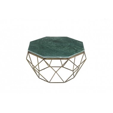 Stolik kawowy Diamond 69 cm zielony marmur / 40392