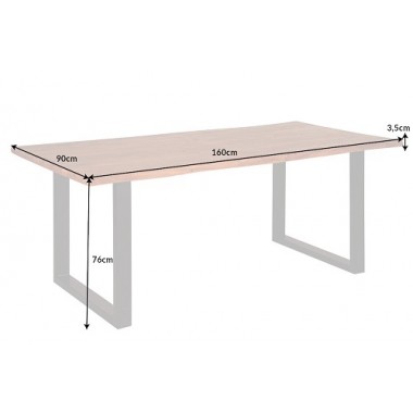 Stół do jadalni Mammur 160 cm akacja 35 mm / 40606