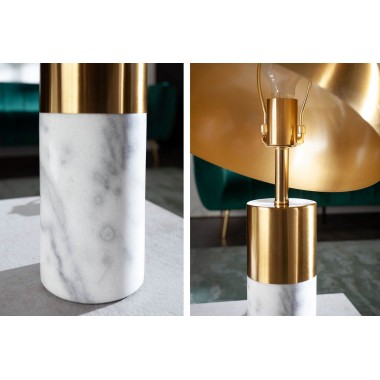 Lampa stołowa Burlesque złoty marmur biały / 40778