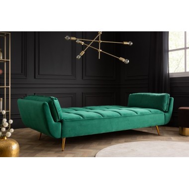 Sofa rozkładana Boutique szmaragdowo-zielony aksamit / 40566