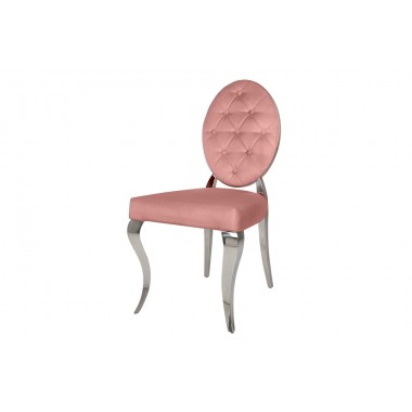 MODERN BAROCK Krzesło oparcie okrągłe altrosa aksamit z pikowaniem