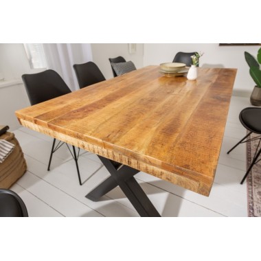 Stół do jadalni Iron Craft 160cm naturalne mango 70mm / 40012