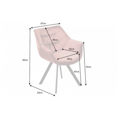 Krzesło DUTCH COMFORT ciemnoróżowy aksamit / 39476