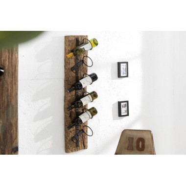 Stojak ścienny na wino BARRACUDA 100 cm z drewna tekowego /  37138