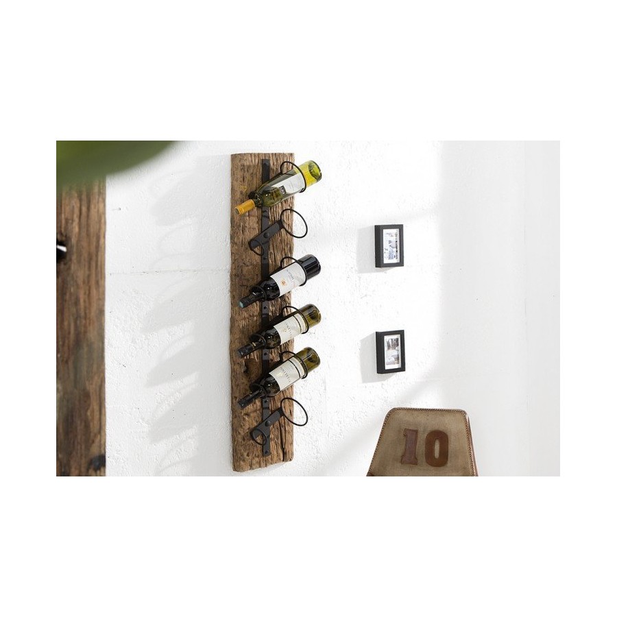 Stojak ścienny na wino BARRACUDA 100 cm z drewna tekowego /  37138