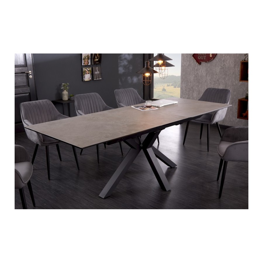 Stół do jadalni Eternity 180-225 cm wygląd ceramicznego betonu / 41091
