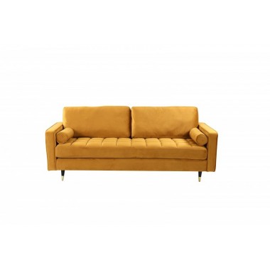 Elegancka Sofa COZY VELVET 225 musztardowo-żółty aksamit / 41072