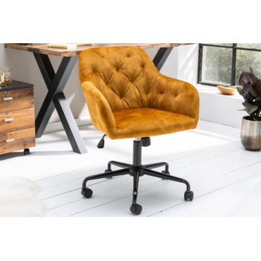 Fotel / Krzesło biurowe DUTCH Comfort podłokietnik musztardowy / 40303