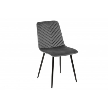 Krzesło Amazonas aksamit szare / 40849