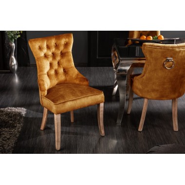 Krzesło CASTLE s musztardowy żółty z uchwytem / 41304307