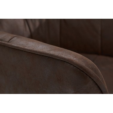 Krzesło Loft z podłokietnikiem antyczny brąz / 40024