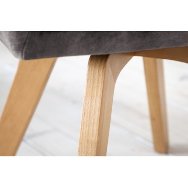 Krzesło obrotowe Livorno szary velvet / 41309