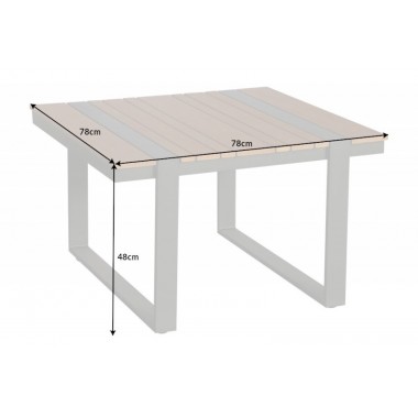 Stolik ogrodowy Tampa Lounge 78 cm Polywood naturalny / 40935