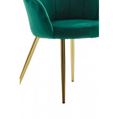 WOHNLING krzesło muszla niebieski aksamit / WL6.285