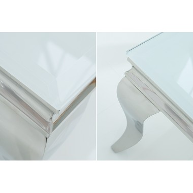 Stolik Modern Barock 100cm  z blatem białym