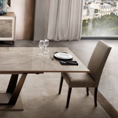 stół do jadalni ambra, stół rozkładany, włoski stół, stół elegancki