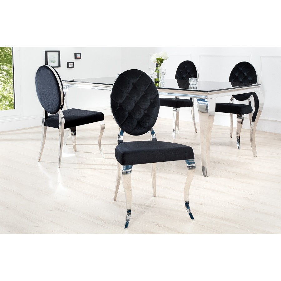 Krzesło Modern Brock oparcie okrągłe czarne