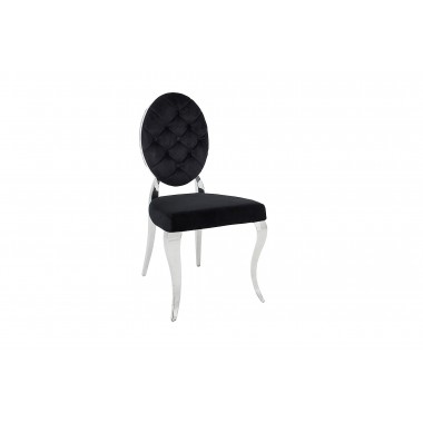Krzesło Modern Brock oparcie okrągłe czarne