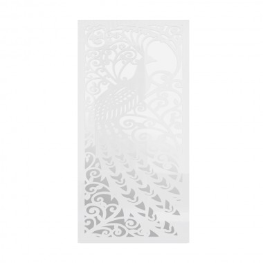 Lustro ażurowe Patte prostokątne białe 120cm