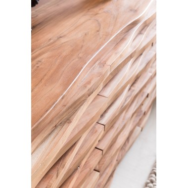 Komoda Wohnling z litego drewna akacji z przepięknym usłojeniem w stylu wiejskim