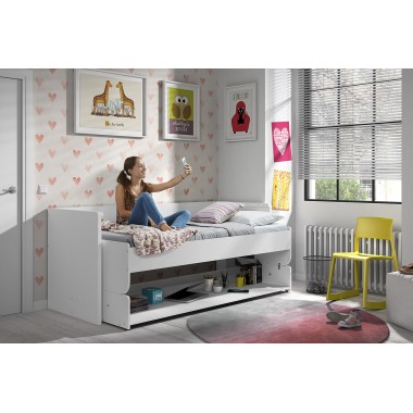 Łóżko biurko dziecięce DENVER  białe DEHSZ6014