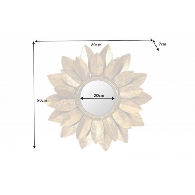 Lustro ścienne Sunflower 60cm złoty / 41758