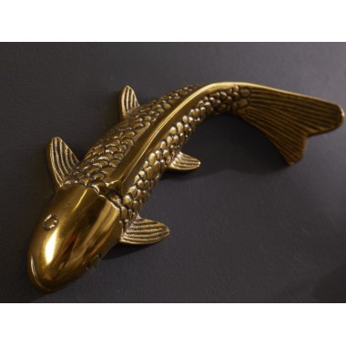 Dekoracja ścienna rybka Koi zestaw 3 antyczne złoto / 41763