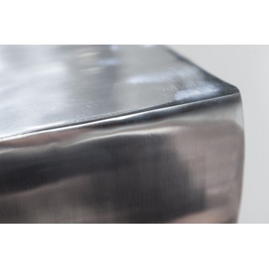 Invicta Stolik boczny Twist z polerowanego aluminium srebrny 45cm / 30220