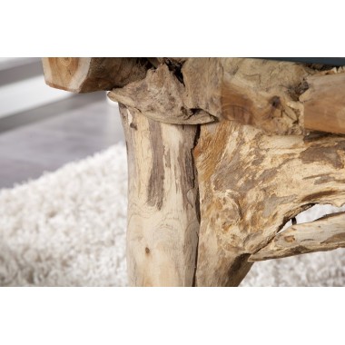 Stolik kawowy Riverside 100cm rama z drewna driftowego / 21323-1