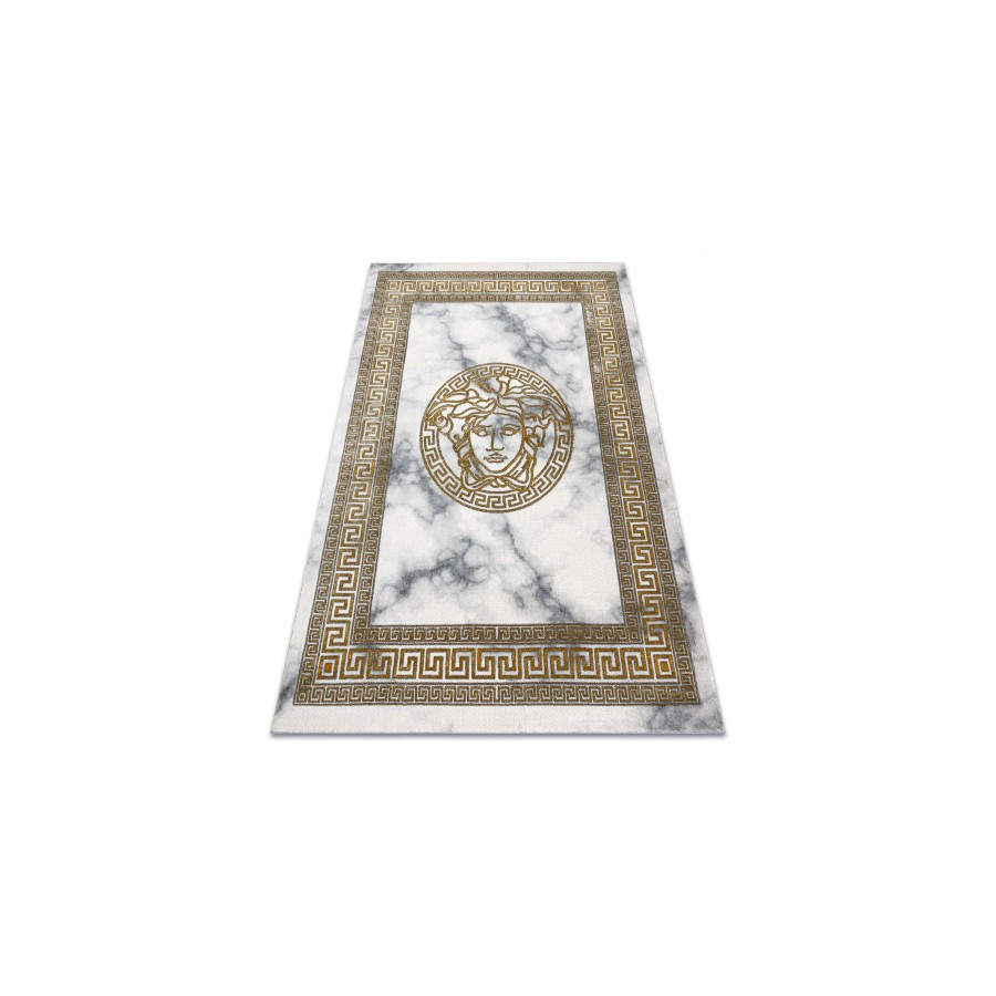 Dywan EMERALD ekskluzywny 1011 glamour, meduza grecki ramka krem / złoty 120 x 170cm