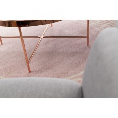 Dywan HAMPTON Versace Grecki wzór różowy koło 160cm / GR2911