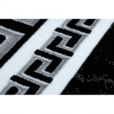 Dywan GLOSS nowoczesny 2813 87 stylowy, ramka, grecki czarny / szary 80 x 150cm