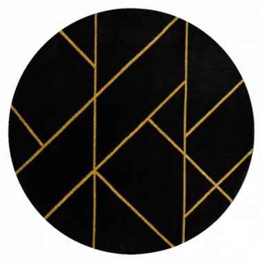 Dywan Geometric czarno złoty Ø 160cm