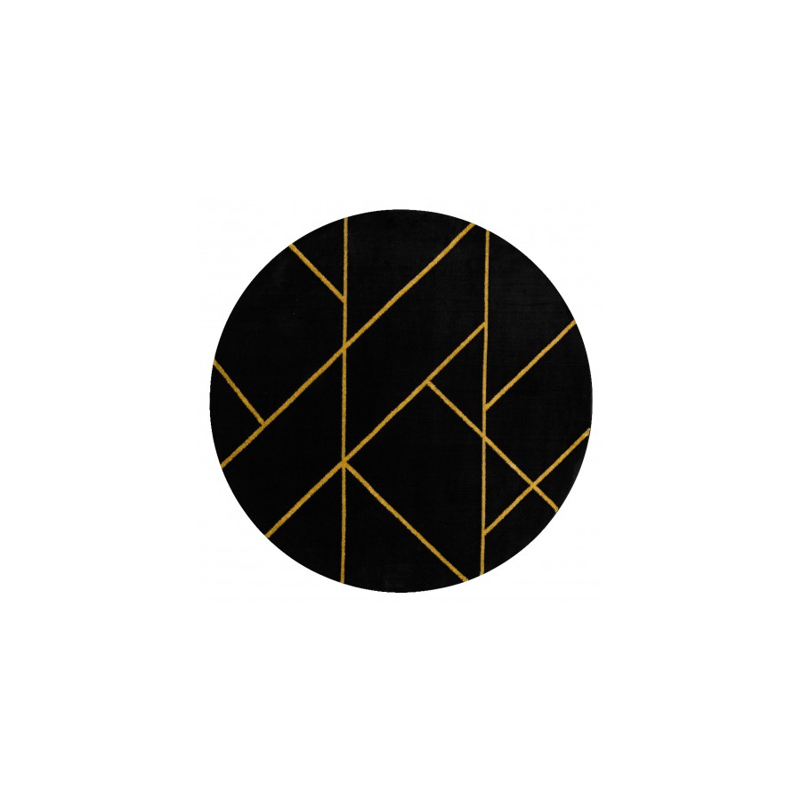Dywan Geometric czarno złoty Ø 160cm