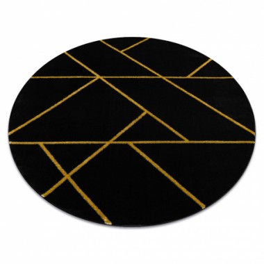 Dywan Geometric czarno złoty Ø 200cm