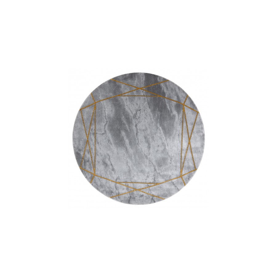 Dywan Geometric diamond szary złoto Ø 160cm