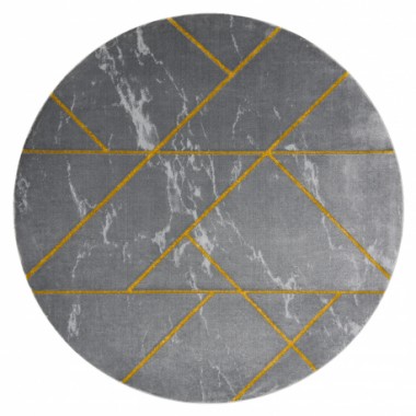 Dywan Geometric szary marmur złoto Ø 120cm