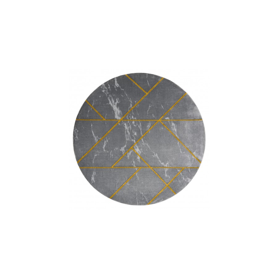 Dywan Geometric szary marmur złoto Ø 200cm