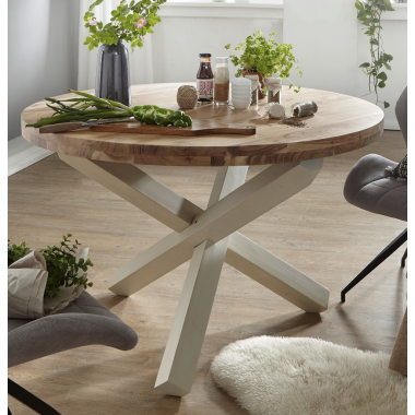 Stół do jadalni Wohnling lite drewno akacji Ø 120cm / WL5.056