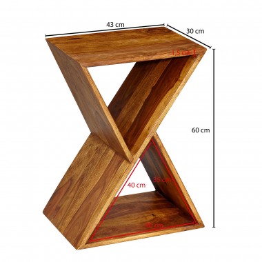 WOHNLING stolik boczny z litego drewna Sheesham 43cm / WL6.175