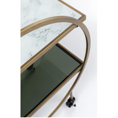 Kare Wózek barowy Loft mosiężny 74 cm / 84824
