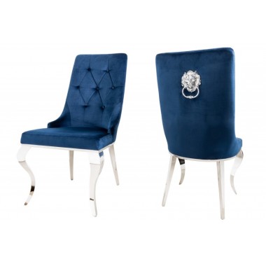 Krzesło Modern Barock Royal Blue aksamit / 41505