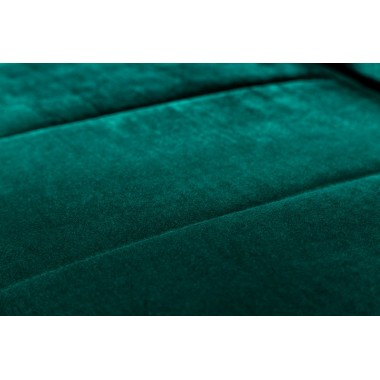 Invicta Sofa Divani rozkładana szmaragdowozielony aksamit 220cm / 40089