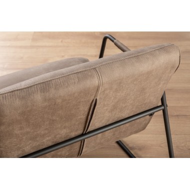 Fotel Mustang Lounger vintage antyczny taupe 71cm / 39484